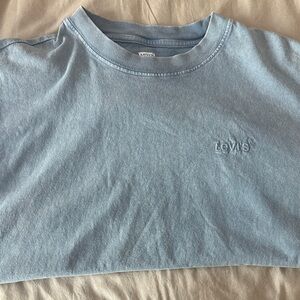 Levi's Powder Blue Embroidered Logo Tee